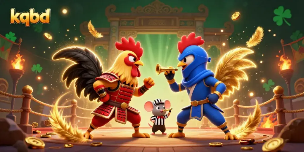 Experience thrilling moments with KQBD's rooster showdown in an electrifying arena