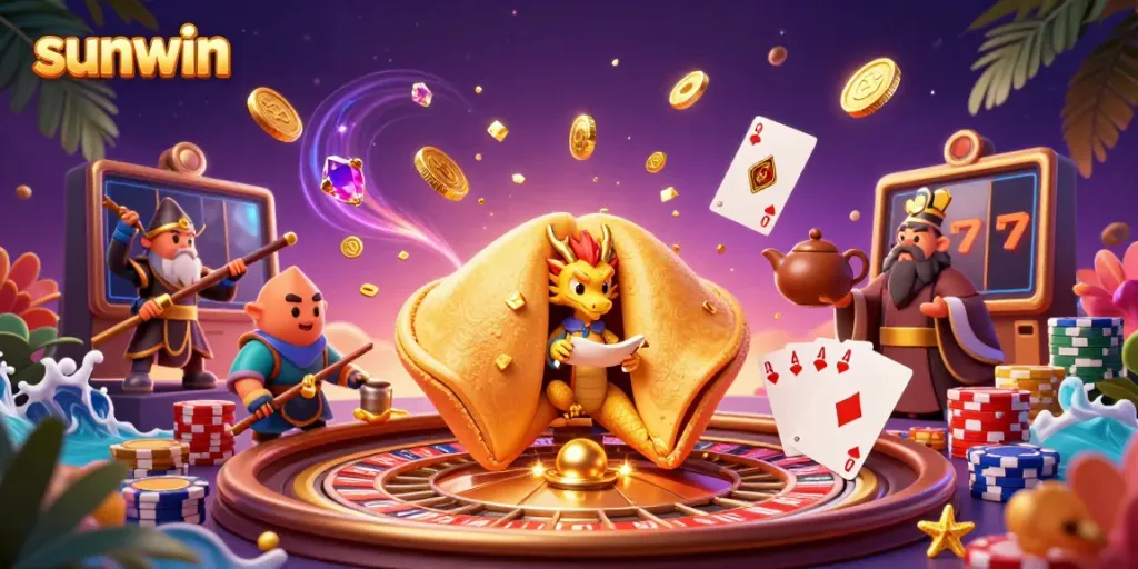 Experience winning at sunwin with dynamic casino vibes and colorful gaming elements.