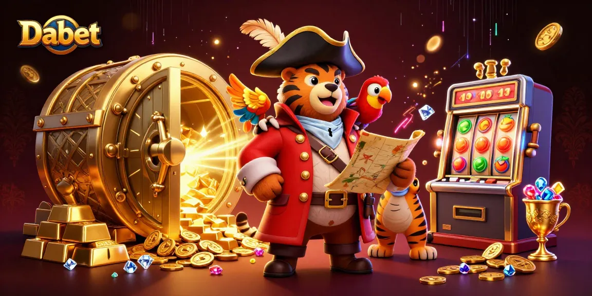 Dabet captains an exciting casino adventure with vibrant characters and a world of slot games.