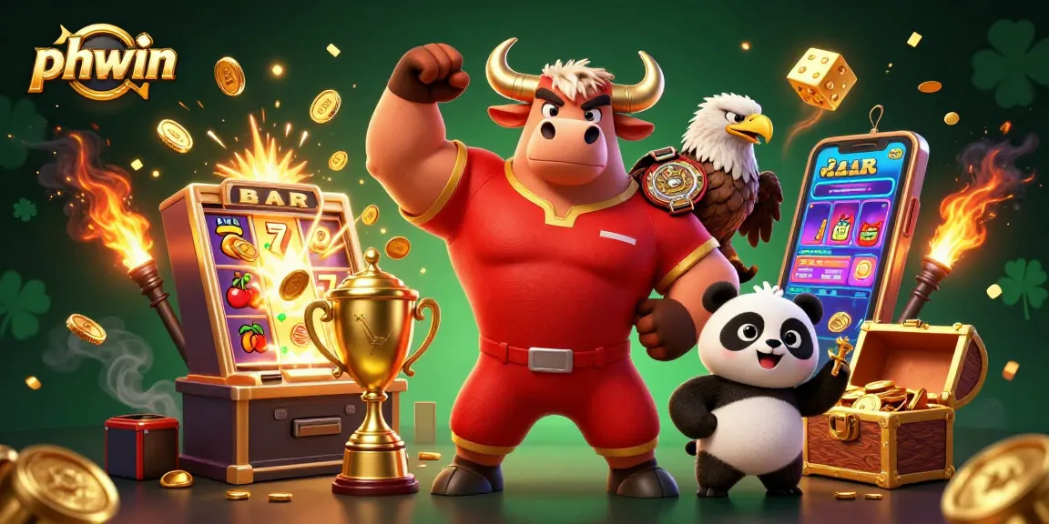 Celebrate wins with phwin's jackpot slots in a vibrant, high-energy casino scene!