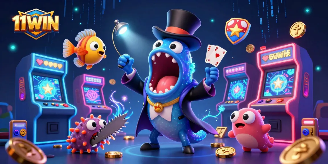 Experience the excitement at 11WIN with this captivating 3D casino illustration featuring magical sea creatures.
