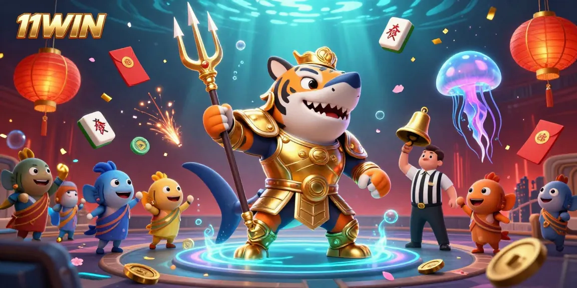 Engage in thrilling gameplay at 11WIN with a vibrant underwater casino showdown.