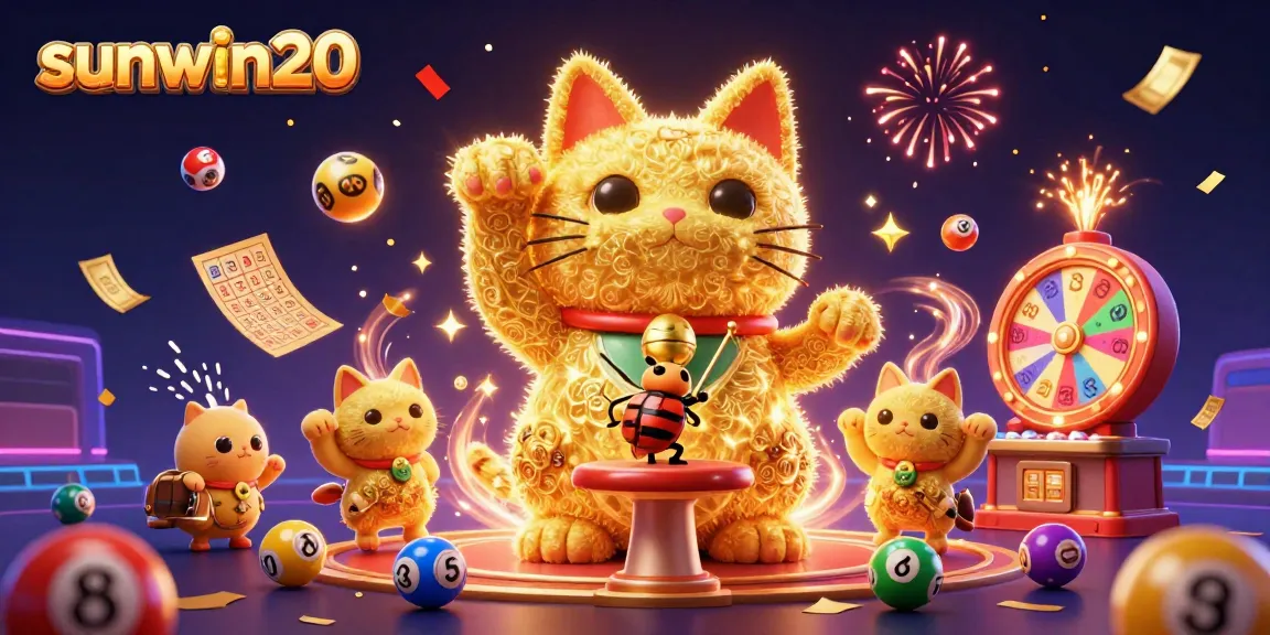 Engage with sunwin20 in a vibrant casino-themed 3D illustration showcasing dynamic character interactions and exciting game elements.