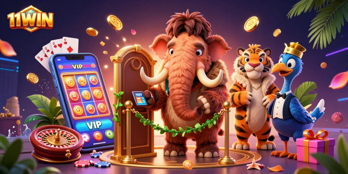 Experience thrilling gaming with 11WIN as a woolly mammoth bouncer, saber-tooth VIP, and dodo doorman welcome players.